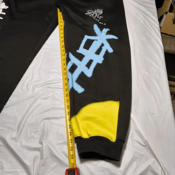 Bleecker & Mercer  Hustle World Sweatpants  Urban Graphic Street wear Size 3Xl - Picture 7 of 10